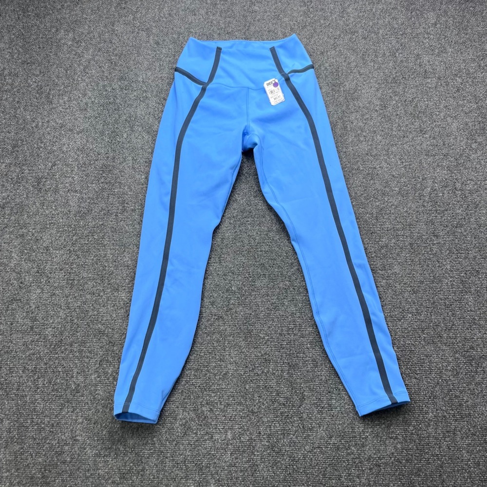 Nike One Dri-FIT Activewear Gym Training Blue Contrast Trim Leggings HJ1137SP25